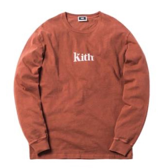Kith Other - Pigment Dyed Serif Logo Long Tee M